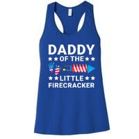 Dad Of The Little Firecracker 4th Of July Dad Future Father Gift Women's Racerback Tank