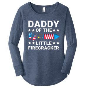 Dad Of The Little Firecracker 4th Of July Dad Future Father Gift Women's Perfect Tri Tunic Long Sleeve Shirt