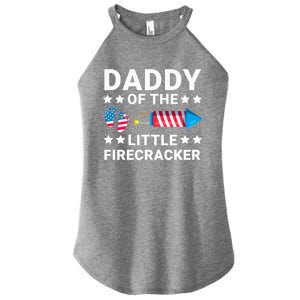 Dad Of The Little Firecracker 4th Of July Dad Future Father Gift Women's Perfect Tri Rocker Tank