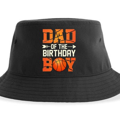 Dad Of The Birthday Basketball Father Daddy Funny Sustainable Bucket Hat