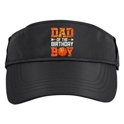 Dad Of The Birthday Basketball Father Daddy Funny Adult Drive Performance Visor