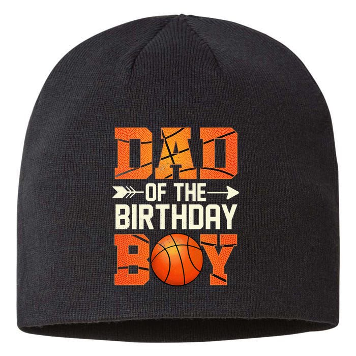 Dad Of The Birthday Basketball Father Daddy Funny Sustainable Beanie