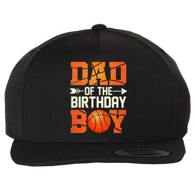 Dad Of The Birthday Basketball Father Daddy Funny Wool Snapback Cap