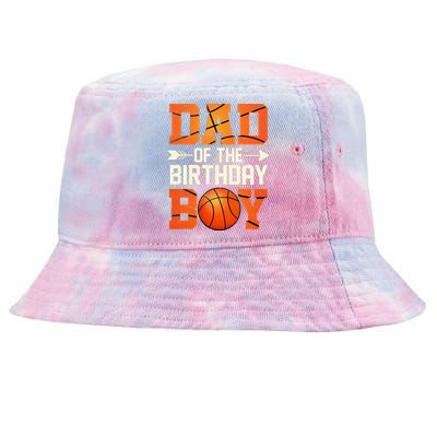 Dad Of The Birthday Basketball Father Daddy Funny Tie-Dyed Bucket Hat