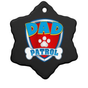 Dad Of The Birthday Boy Girl Dog Paw Family Matching Gift Ceramic Star Ornament