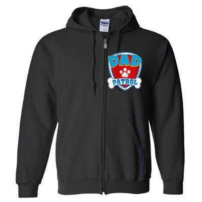 Dad Of The Birthday Boy Girl Dog Paw Family Matching Gift Full Zip Hoodie