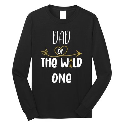 Dad Of The Wild One Funny 1st Birthday Safari Gift Long Sleeve Shirt