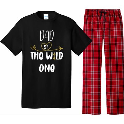 Dad Of The Wild One Funny 1st Birthday Safari Gift Pajama Set