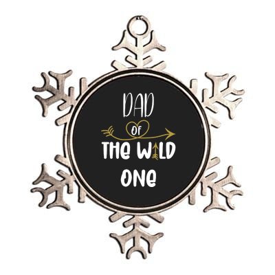 Dad Of The Wild One Funny 1st Birthday Safari Gift Metallic Star Ornament