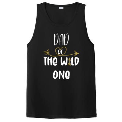 Dad Of The Wild One Funny 1st Birthday Safari Gift PosiCharge Competitor Tank