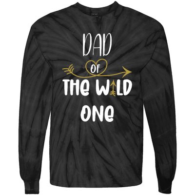 Dad Of The Wild One Funny 1st Birthday Safari Gift Tie-Dye Long Sleeve Shirt