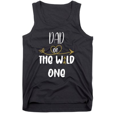 Dad Of The Wild One Funny 1st Birthday Safari Gift Tank Top