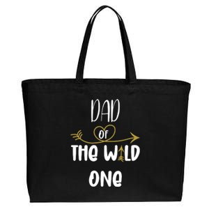 Dad Of The Wild One Funny 1st Birthday Safari Gift Cotton Canvas Jumbo Tote