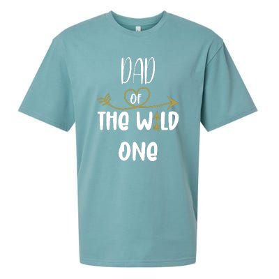 Dad Of The Wild One Funny 1st Birthday Safari Gift Sueded Cloud Jersey T-Shirt