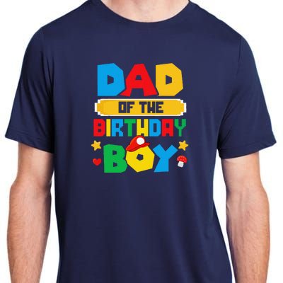 Dad Of The Birthday Boy Game Gaming Dad And Mom Family Adult ChromaSoft Performance T-Shirt