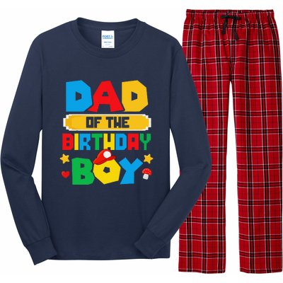 Dad Of The Birthday Boy Game Gaming Dad And Mom Family Long Sleeve Pajama Set