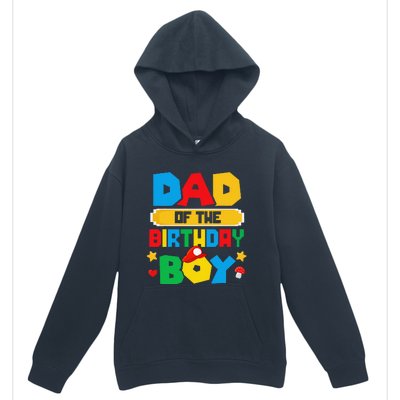 Dad Of The Birthday Boy Game Gaming Dad And Mom Family Urban Pullover Hoodie