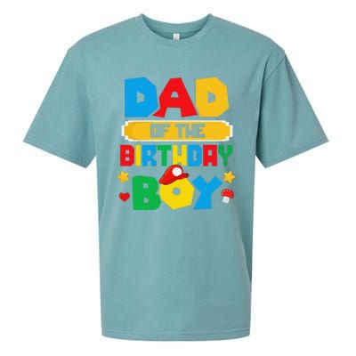 Dad Of The Birthday Boy Game Gaming Dad And Mom Family Sueded Cloud Jersey T-Shirt