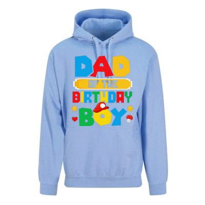 Dad Of The Birthday Boy Game Gaming Dad And Mom Family Unisex Surf Hoodie