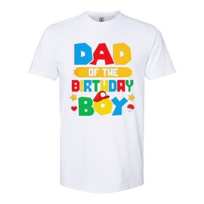 Dad Of The Birthday Boy Game Gaming Dad And Mom Family Softstyle CVC T-Shirt