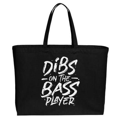 Dibs On The Bass Player Bassist Musician Bass Guitar Cotton Canvas Jumbo Tote