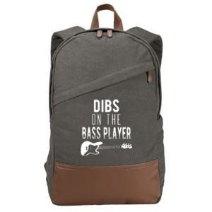 Dibs On The Bass Player For Bassists Cotton Canvas Backpack