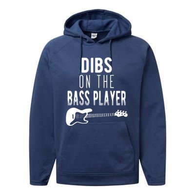 Dibs On The Bass Player For Bassists Performance Fleece Hoodie