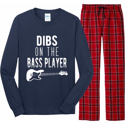 Dibs On The Bass Player For Bassists Long Sleeve Pajama Set