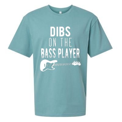 Dibs On The Bass Player For Bassists Sueded Cloud Jersey T-Shirt