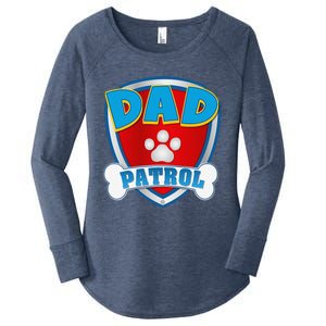 Dad Of The Birthday Boy Girl Dog Paw Family Matching Women's Perfect Tri Tunic Long Sleeve Shirt