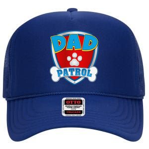 Dad Of The Birthday Boy Girl Dog Paw Family Matching High Crown Mesh Back Trucker Hat