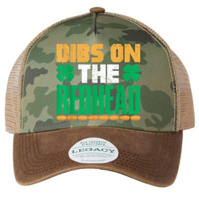 Dibs On The Redhead Irish St Patricks Day Shamrock Legacy Tie Dye Trucker Hat