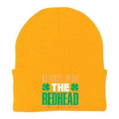 Dibs On The Redhead Irish St Patricks Day Shamrock Knit Cap Winter Beanie