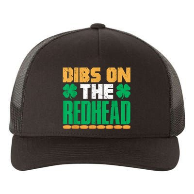 Dibs On The Redhead Irish St Patricks Day Shamrock Yupoong Adult 5-Panel Trucker Hat