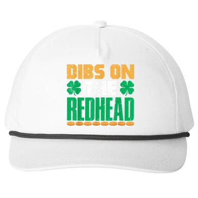 Dibs On The Redhead Irish St Patricks Day Shamrock Snapback Five-Panel Rope Hat