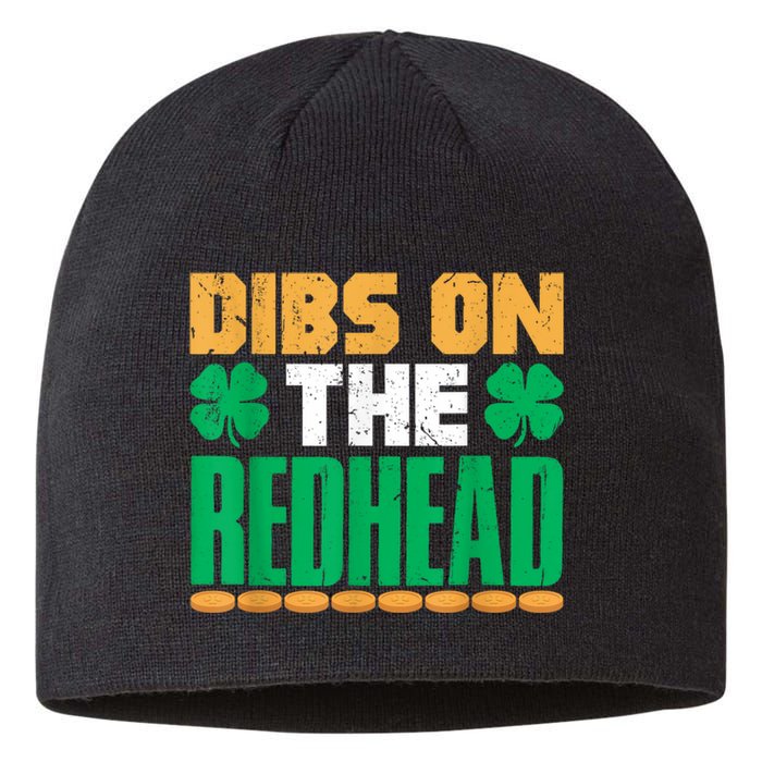 Dibs On The Redhead Irish St Patricks Day Shamrock Sustainable Beanie