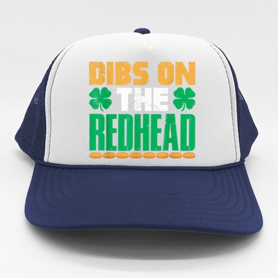 Dibs On The Redhead Irish St Patricks Day Shamrock Trucker Hat