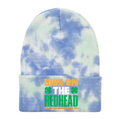 Dibs On The Redhead Irish St Patricks Day Shamrock Tie Dye 12in Knit Beanie