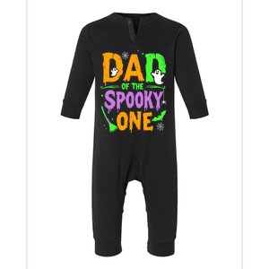 Dad Of The Spooky One Year Old Father Halloween Cute Gift Infant Fleece One Piece