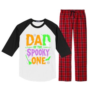 Dad Of The Spooky One Year Old Father Halloween Cute Gift Raglan Sleeve Pajama Set