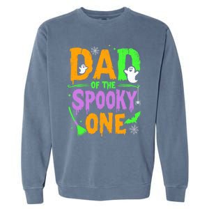 Dad Of The Spooky One Year Old Father Halloween Cute Gift Garment-Dyed Sweatshirt