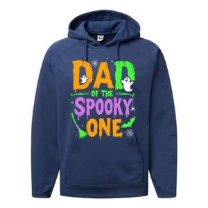 Dad Of The Spooky One Year Old Father Halloween Cute Gift Performance Fleece Hoodie