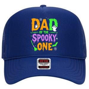 Dad Of The Spooky One Year Old Father Halloween Cute Gift High Crown Mesh Back Trucker Hat