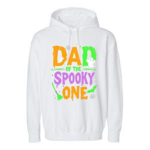 Dad Of The Spooky One Year Old Father Halloween Cute Gift Garment-Dyed Fleece Hoodie