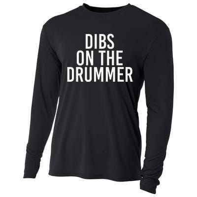 Dibs On The Drummer Drumming Band Fan Music Cooling Performance Long Sleeve Crew