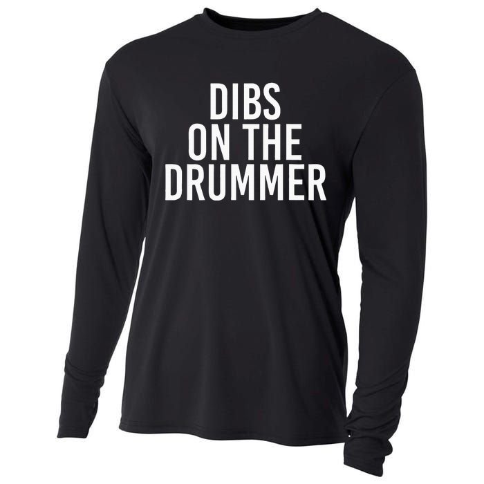 Dibs On The Drummer Drumming Band Fan Music Cooling Performance Long Sleeve Crew