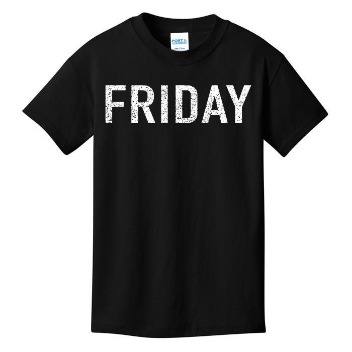 Days Of The Week Series Friday Distressed Kids T-Shirt