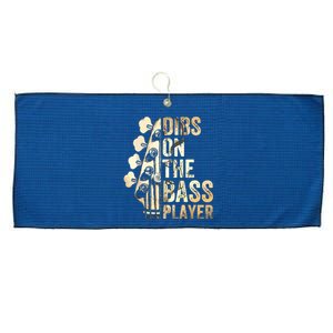 Dibs On The Bass Player Guitar Musician Large Microfiber Waffle Golf Towel