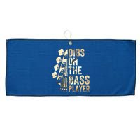 Dibs On The Bass Player Guitar Musician Large Microfiber Waffle Golf Towel