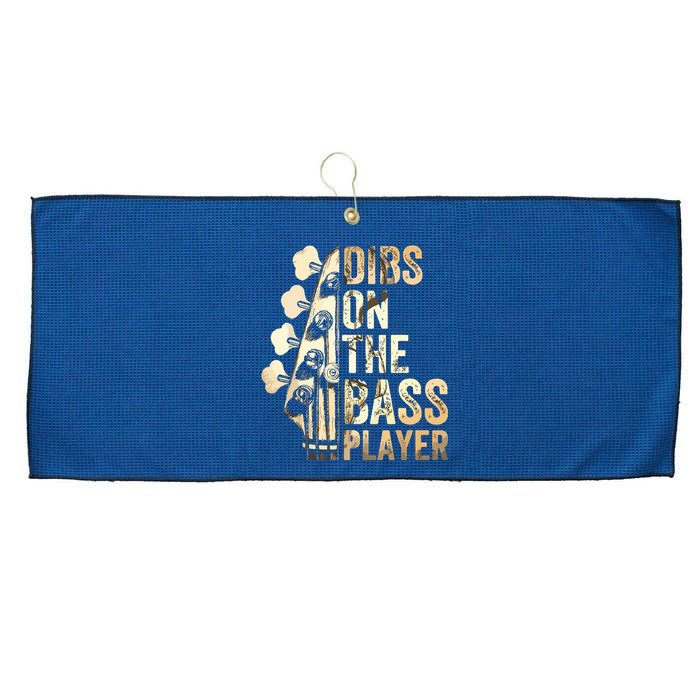 Dibs On The Bass Player Guitar Musician Large Microfiber Waffle Golf Towel